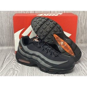 Nike Air Max 95 DX2657-001 Black Grey Orange Men's Sneakers Size 8 New